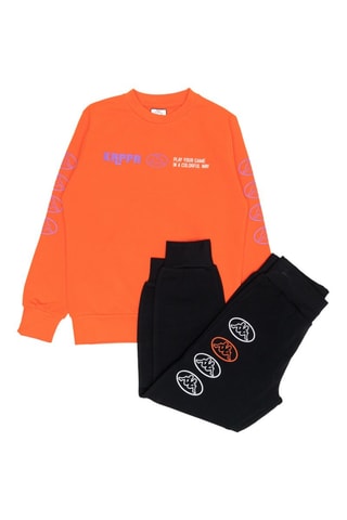Sweat e calças - Branco, preto e laranja