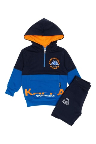 Conjunto sweat com capuz e calças de treino - Azul