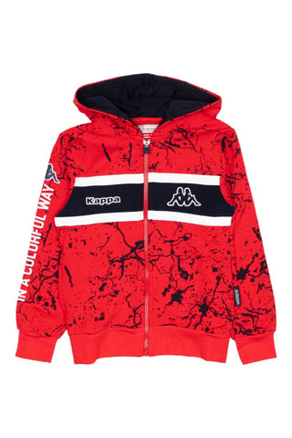 Conjunto sweat com capuz e calças de treino - Vermelho e azul