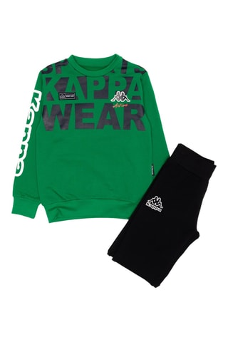 Conjunto sweat e calças de treino - Preto e verde
