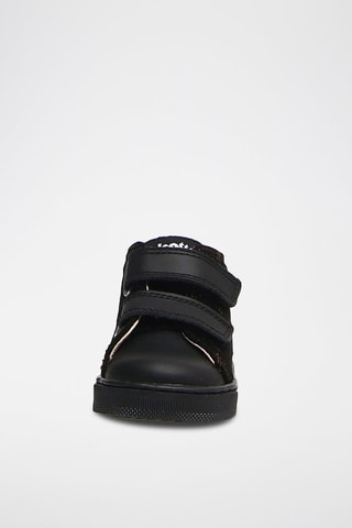 Sapatilhas em couro de vitelo - Preto e camel