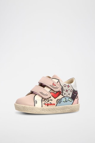 Sapatilhas em couro - Rosa