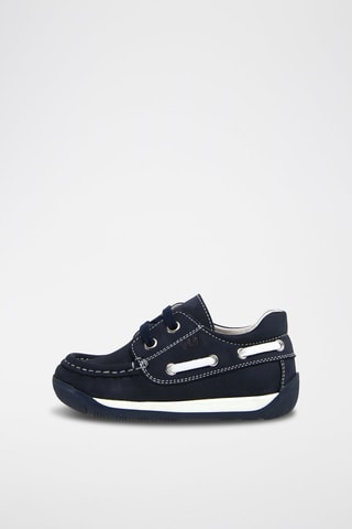 Sapatos de vela em nobuck - Azul-marinho