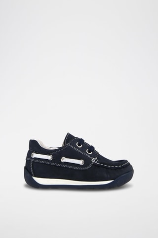 Sapatos de vela em nobuck - Azul-marinho