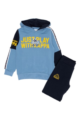 Conjunto sweat com capuz e calças de treino - Azul