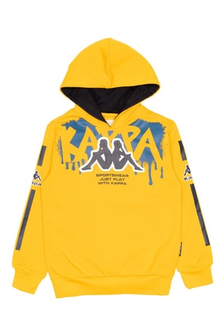 Conjunto sweat com capuz e calças de treino - Preto e amarelo