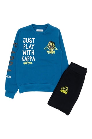 Conjunto sweat e calças de treino - Preto e azul