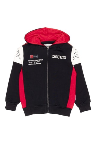 Conjunto sweat com capuz e calças de treino - Preto e vermelho