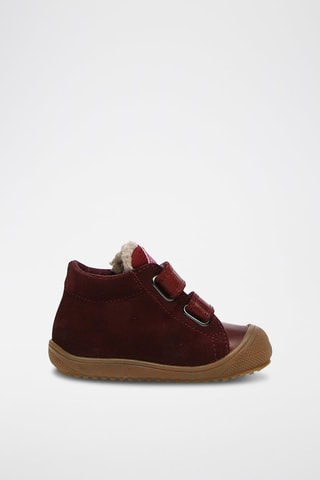 Botins de couro napa nobuck Brant - Bordô