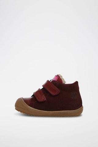 Botins de couro napa nobuck Brant - Bordô