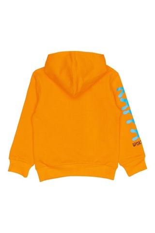 Conjunto sweat com capuz e calças de treino - Preto e laranja