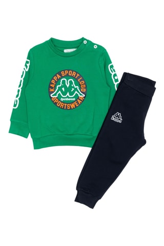 Conjunto sweat e calças de treino - Preto e verde