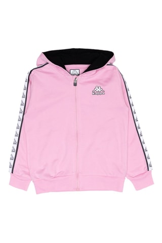 Sweat com capuz - Branco, preto e rosa