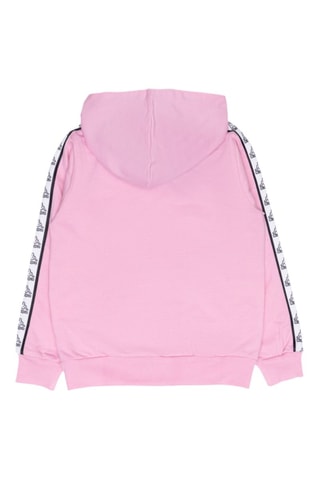 Sweat com capuz - Branco, preto e rosa