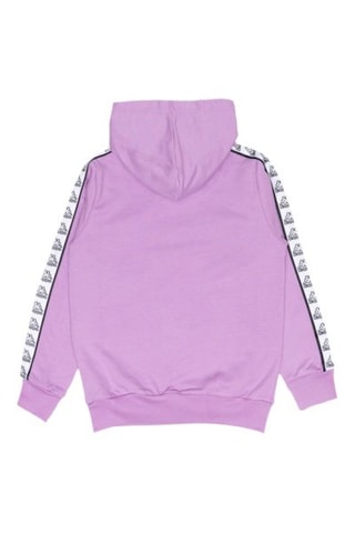 Sweat com capuz - Branco, preto e violeta