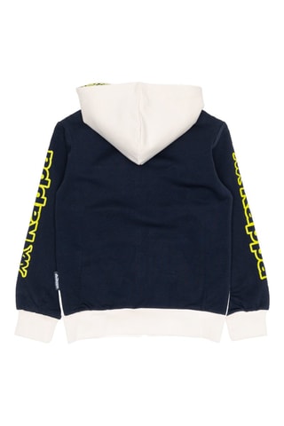 Conjunto sweat com capuz e calças de treino - Branco e azul