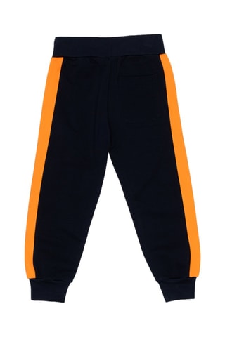 Conjunto sweat com capuz e calças de treino - Preto e laranja