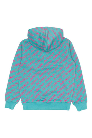 Sweat com capuz - Azul e rosa