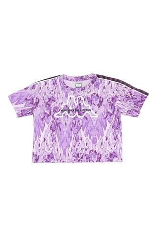 T-shirt - Branco, preto e violeta