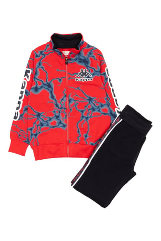 Conjunto casaco e calças de treino - Preto e vermelho
