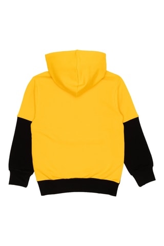 Conjunto sweat com capuz e calças de treino - Preto e amarelo