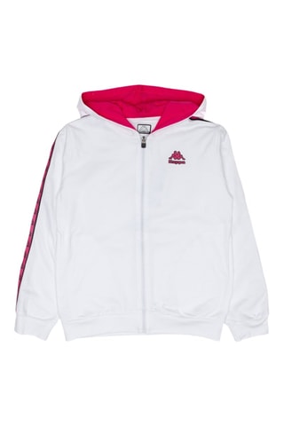 Sweat com capuz - Branco, preto e rosa