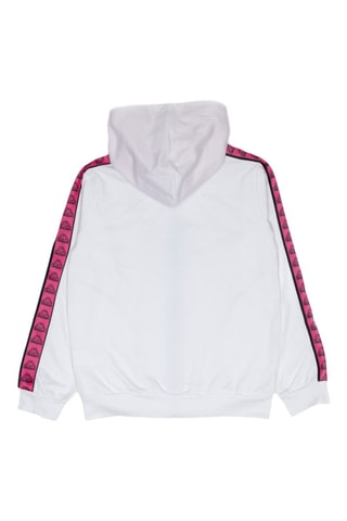 Sweat com capuz - Branco, preto e rosa
