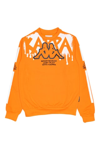 Conjunto sweat e calças de treino - Preto e laranja