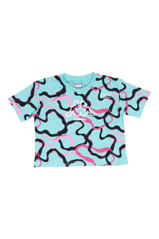 T-shirt - Preto, azul e rosa