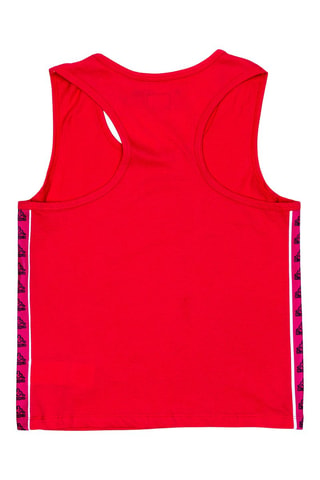 Camisola de alças e calções - Branco, preto e vermelho
