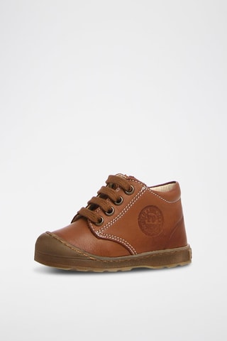 Botins de couro napa Labloom - Castanho