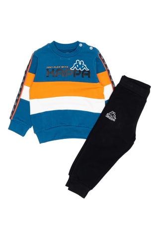 Conjunto sweat e calças de treino - Preto e azul