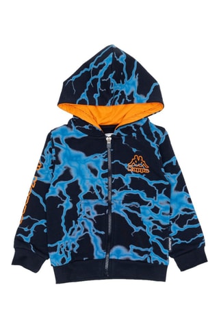 Conjunto sweat com capuz e calças de treino - Preto e azul