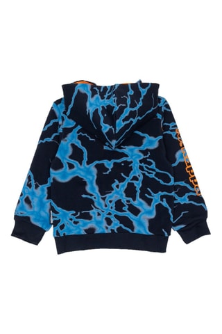Conjunto sweat com capuz e calças de treino - Preto e azul