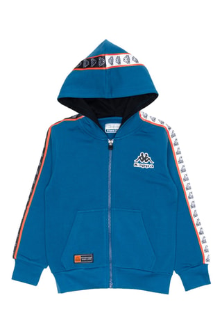 Conjunto sweat com capuz e calças de treino - Preto e azul