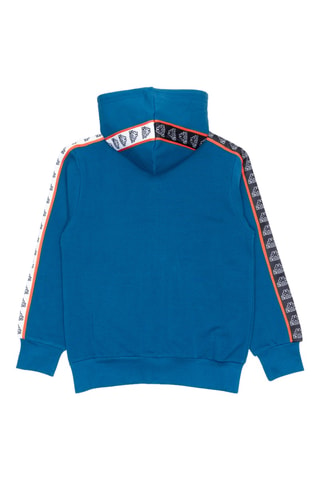 Conjunto sweat com capuz e calças de treino - Preto e azul