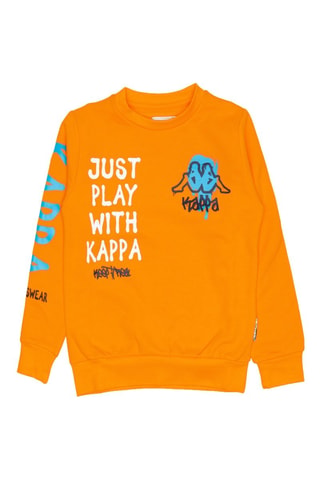 Conjunto sweat e calças de treino - Preto e laranja