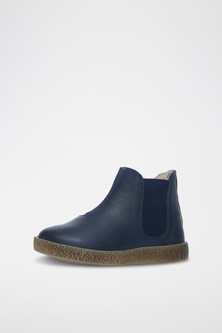 Botins de couro napa Calvin - Azul