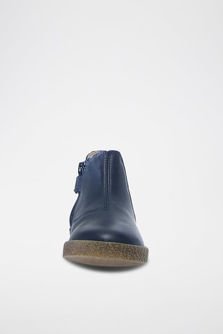 Botins de couro napa Calvin - Azul