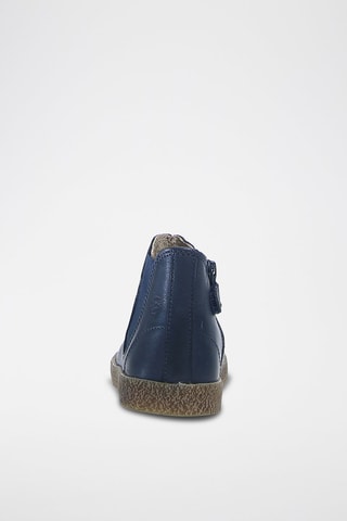 Botins de couro napa Calvin - Azul