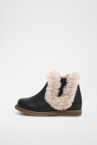Botins forrados de couro napa Winter - Preto