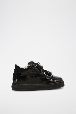 Botins de couro Erobyn - Bege e preto