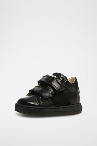Botins de couro Erobyn - Bege e preto