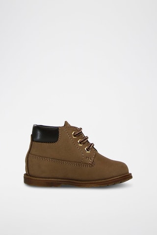 Boots em nobuck Stambecco - Castanho e preto