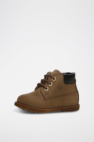 Boots em nobuck Stambecco - Castanho e preto