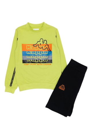 Conjunto sweat e calças de treino - Preto e amarelo