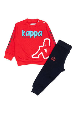 Conjunto sweat e calças de treino - Preto e vermelho
