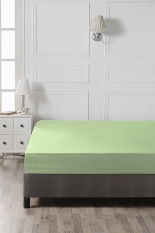 Lenzuolo sotto in cotone 61 fili/cm² - Verde chiaro
