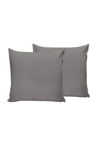 2 federe in cotone - 117 g/cm² - Grigio scuro