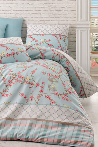 Parure copripiumino Birdcage - Blu
